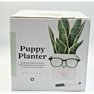 Ceramic Puppy Planter‎ by 30 Watt Glasses Holder Customizable